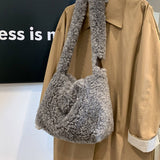 Winter Imitation Lambswool Shoulder Plush Bag_Cwab4010