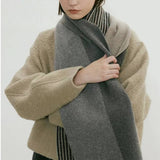 KNIT SCARF UNISEX ELEGANT WINTER COUPLES WRAP_CWASC0326