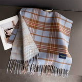 Classic Plaid Cashmere Feel Scarf For Women_Cwasc03235