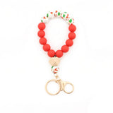 HOLIDAY SILICONE BEAD KEYCHAIN BRACELET GIFT_CWMM7011