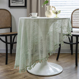 FOREST STYLE PASTORAL CROCHET COVER DINING TABLE_CWMM0965
