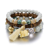 STYLISH ELEPHANT TASSEL MULTI LAYER BRACELET_CWASC0691