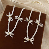 BOWKNOT NECKLACE ALL MATCH HIGH END PEARL NECKLACE_CWAJE3084