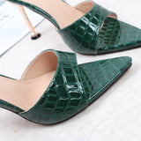 SNAKESKIN PATTERN POINTED TOE STILETTO PUMPS_CWSHS0609