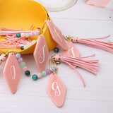 GEOMETRIC ACRYLIC LETTER BAG CHARM KEYCHAIN_CWMM7019