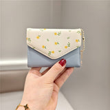 SMALL FRESH FLORAL TRI FOLD THIN SHORT WALLET_CWAB2547