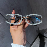 PERSONALIZED DIAMONDSTUDDED RETRO HOLLOWSUNGLASSES_CWASG0765