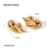 SIMPLE DOUBLE LAYER GLOSSY WATER DROP EARRINGS_CWAJE1783