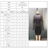 PLUS SIZE MESH BODYCON DRESS LONG SLEEVE SLIM_CWDMD5980