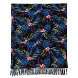 PRINT SCARF SOFT BLUE BLACK WINTER WRAP FOR WOMEN_CWASC0919