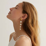 ELEGANT SHELL PEARL TASSEL EARRINGS_CWAJE1368