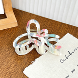 Vintage Floral Claw Clip Elegant Chinese Grip