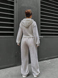 Trendy Hooded Cardigan Slim Casual Two-Piece Set