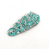 FRESH SWEET SILVER FULL RHINESTONE TEARDROP CLIP_CWAHA6362