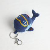 HAND EMBROIDERED BLUE WHALE FISH PLUSH CHARM_CWMM6018