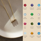 12 BIRTHSTONE PENDANT CLAVICLE NECKLACE_CWMM5670