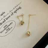 GEOMETRIC SPIRAL TWIST PENDANT TASSEL EARRINGS_CWAJE3131