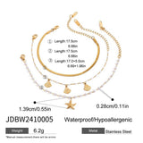 PEARL STARFISH PENDANT NECKLACE 18K GOLD STEEL_CWAJE4691