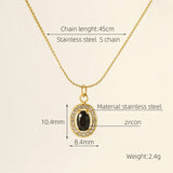 STAINLESS STEEL ZIRCON HEART PENDANT NECKLACE_CWAJE0682