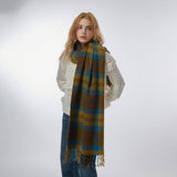 Vintage Plaid Scarf Soft Winter Wrap_Cwasc2313