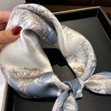 100% MULBERRY SILK SQUARE SCARF FOR HAIR NECK_CWASC0564