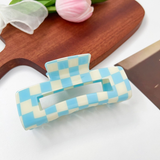Checkerboard Hair Claw ? Candy Color Acetate Look_Cwmm10084