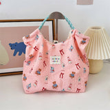 Cwab3909_Cartoon Embossed Canvas Commuter Handbag