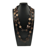 BOHEMIAN BROWN BUTTERFLY COCONUT SHELL NECKLACE_CWMM4743
