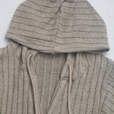 Solid Color Woolen Pit Strip Hoodie For Women