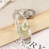 NEW DRIED FLOWER SPECIMEN CAR KEYCHAIN PENDANT_CWMM3713