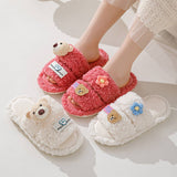 HOME DOUBLE BAR CARTOON OPEN COTTON SLIPPERS_CWSHS0829