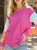 Long-sleeved pullover with a round neck