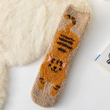 Women Padded Coral Fleece Cat Claw Socks_Cwms0331