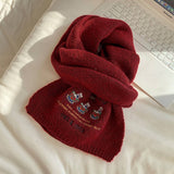 BEAR WOOL SCARF SOFT KNITTED WINTER NECK SCARF_CWASC1505