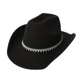 Western Cowboy Hat With Diamond Sword Chain_Cwah3633