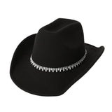 Western Cowboy Hat With Diamond Sword Chain_Cwah3633