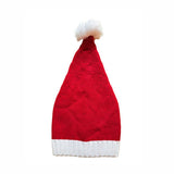 Cwah04352_Red White Christmas Knit Beanie Hat