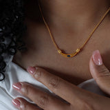 RETRO GOLD TITANIUM STEEL NECKLACE_CWAJE1077