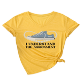 Womens Casual Tee Assignment Graphic Print