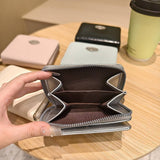 Minimalist Crackle Bifold Wallet With Zipper_Cwab06218