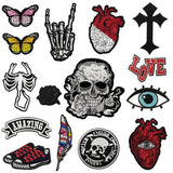 PUNK STYLE SKULL CREATIVE EMBROIDERY PATCH_CWMM4052