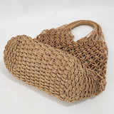 RETRO HOLLOW COTTON ROPE WOVEN BUCKET BAG_CWAB1969