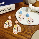 CARTOON U SHAPED PRINT SWEET EARRINGS_CWAJE1872