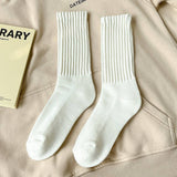 AUTUMN AND WINTER WARM SOLID COLOR STACKED SOCKS_CWMS1047