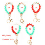 HOLIDAY SILICONE BEAD KEYCHAIN BRACELET GIFT_CWMM7011