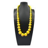 COLORFUL WOODEN LARGE ROUND BEAD LONG NECKLACE_CWMM4562