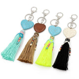BOHEMIAN STYLE TASSEL KEYCHAIN HEART PENDANT_CWMM3554