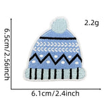 Winter Blue Christmas Graffiti Embroidered Patch_Cwmm4028