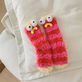 NEW CORAL FLEECE FUNNY UGLY CUTE THICKENED SOCKS_CWMS0868