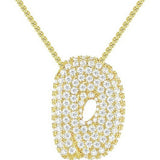 26 LETTERS NECKLACE COPPER ZIRCONIA PENDANT_CWMM5864